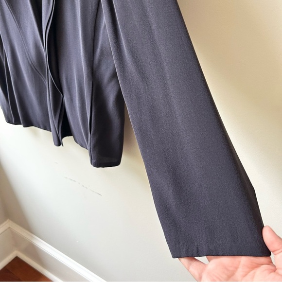 Eileen Fisher silk drape shawl collar blazer - Picture 3 of 10